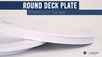 4" Round Inspection Deck Plate Hatch for Marine Boat (Off-White)