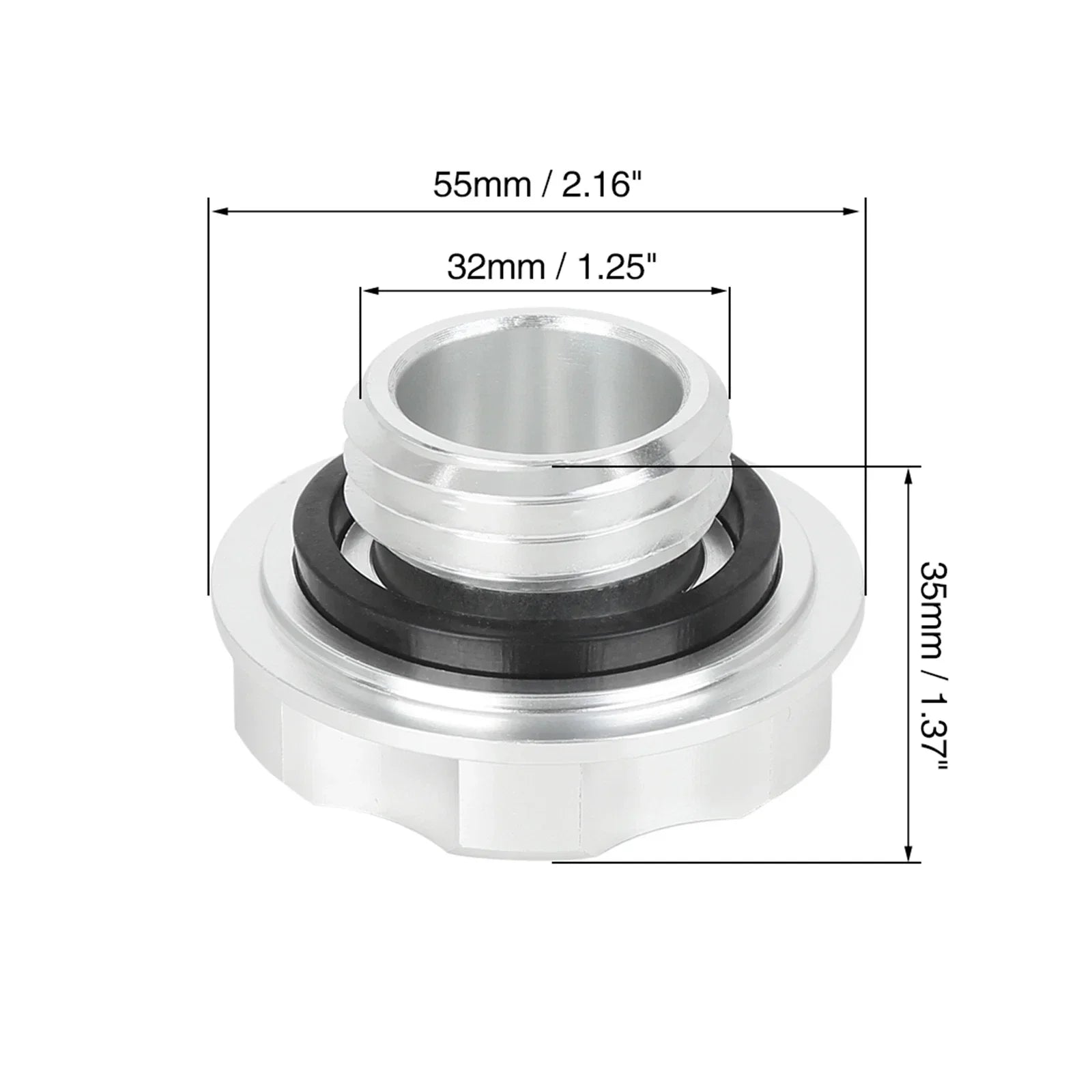 Aluminum Alloy Oil Filler Cap Cover for Honda Civic EK EG (1996-2000)