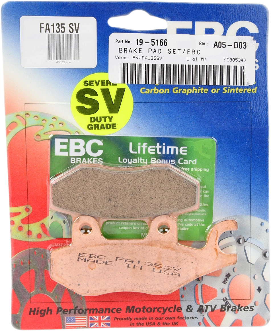 EBC SV Severe Duty Brake Pads FA135SV for