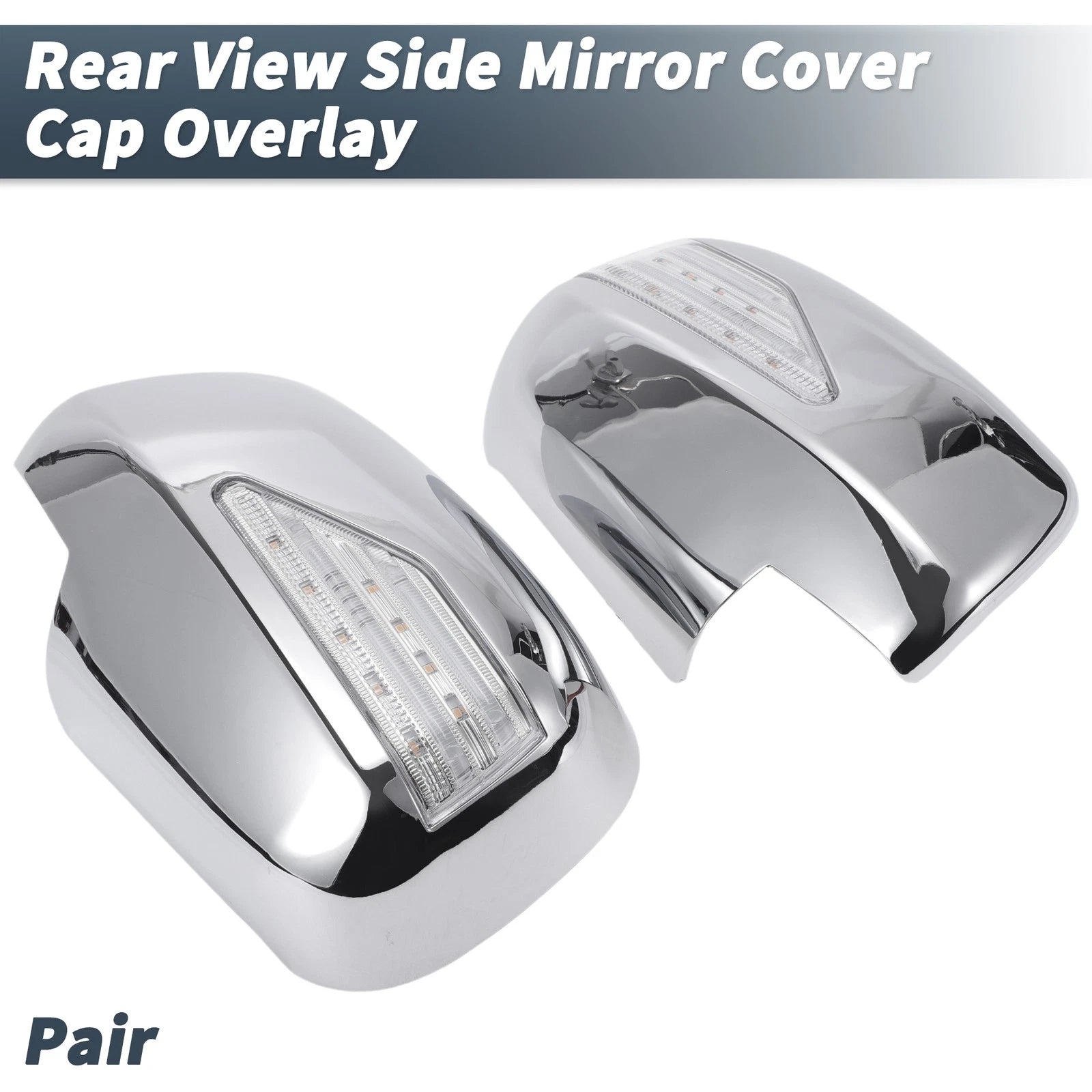 Pair Rearview Mirror Cover Overlay Chrome for Lexus RX330 RX300 (2003)