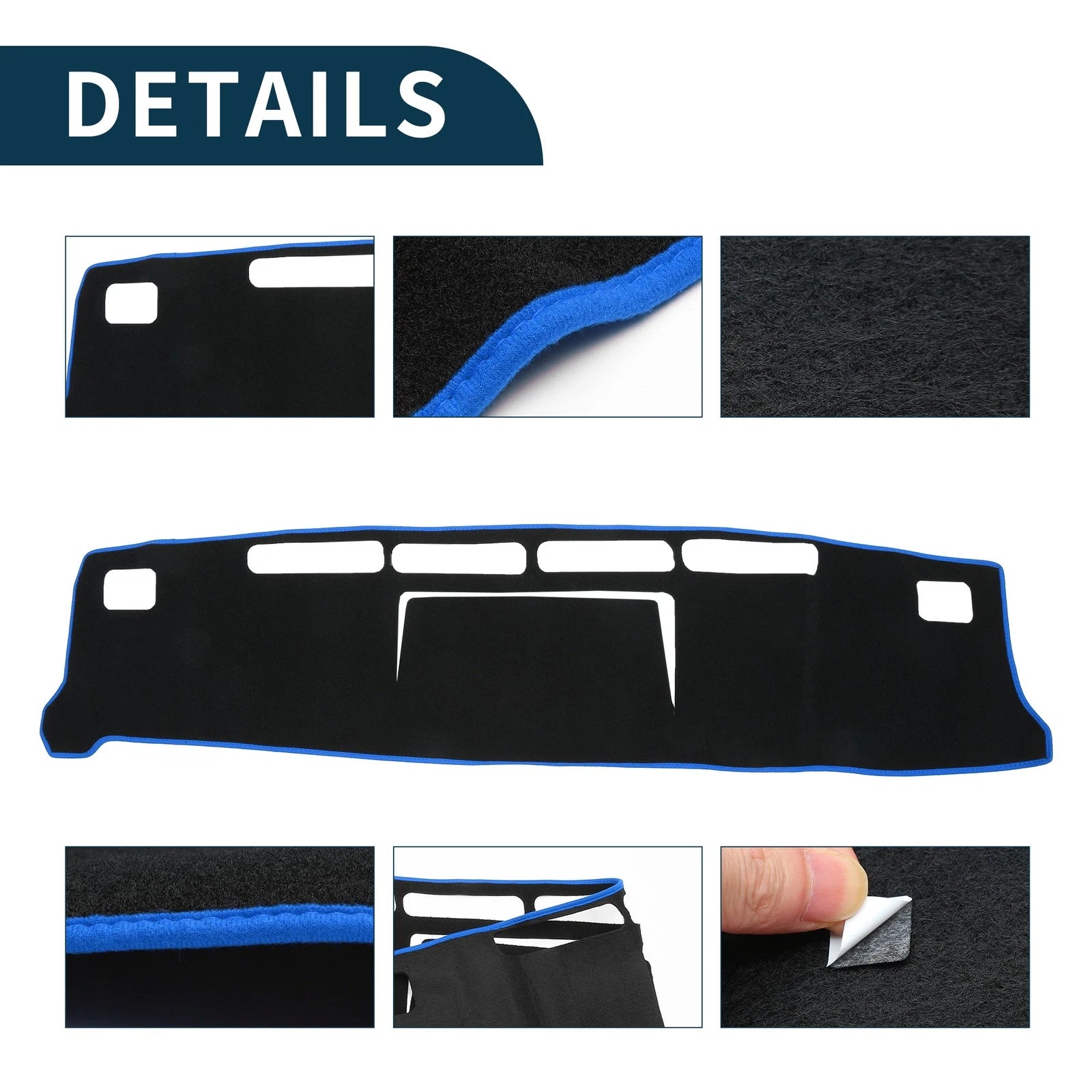 Dashboard Cover Mat for Nissan NV350 Caravan E26 (2012–2024) Black Blue