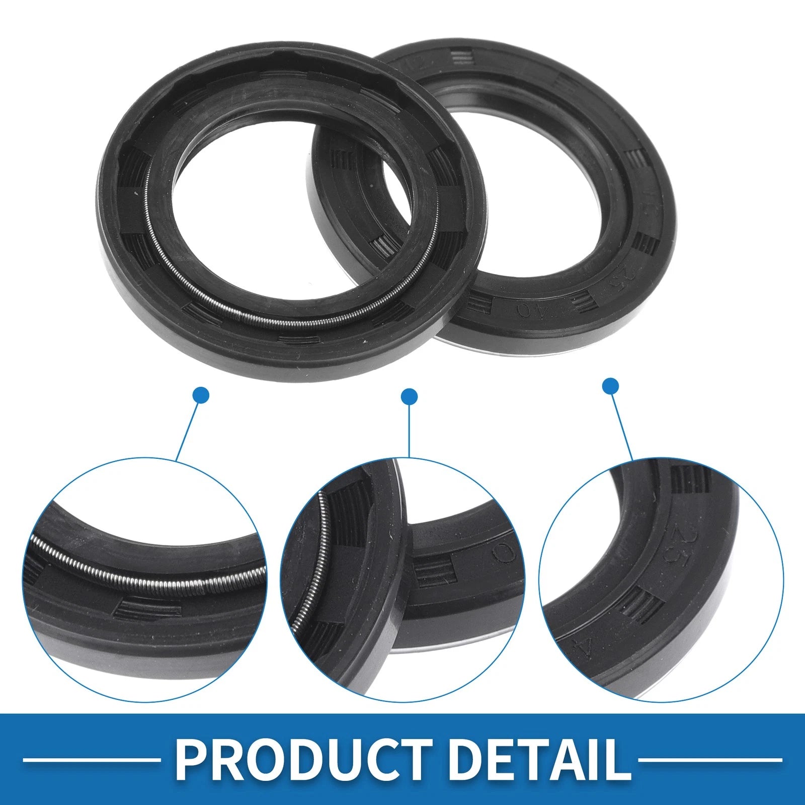 Set of 5 Oil Seal Rotary Shaft Seal Nitrile Rubber 25x40x5mm