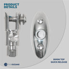 Bimini Top Quick Release 90 Degree Swivel Deck Hinge for Five Oceans (FO1529)