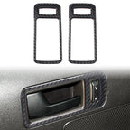 2Pcs Carbon Fiber Interior Door Handle Bowl Trim for Ford Mustang (2009–2013)