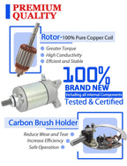 Starter for Polaris Big Boss 500 6X6 (2000–2001) with Relay & Ignition Key Switch