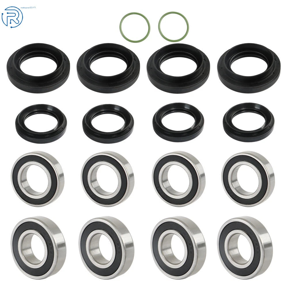Front Rear Wheel Bearing Seal Kits for Yamaha Rhino 660 (2005–2007)