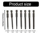 7pcs Torx Bit Set Magnetic Hex 75MM for Automotive Repair Tools