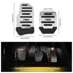 3X Non-Slip Manual Transmission Brake Pedal Pad Covers - Silver EPY