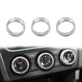 Silver AC Climate Control Knob Ring Covers for Subaru Forester XV Crosstrek WRX (2014-2021)