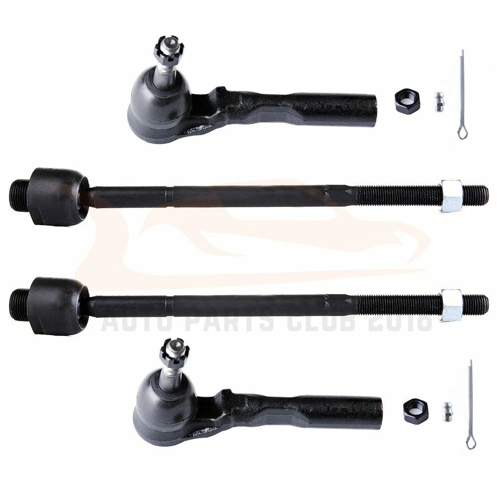 Set of 4 Front Inner Outer Tie Rod Ends for Chevrolet Silverado 1500 (2007–2018)