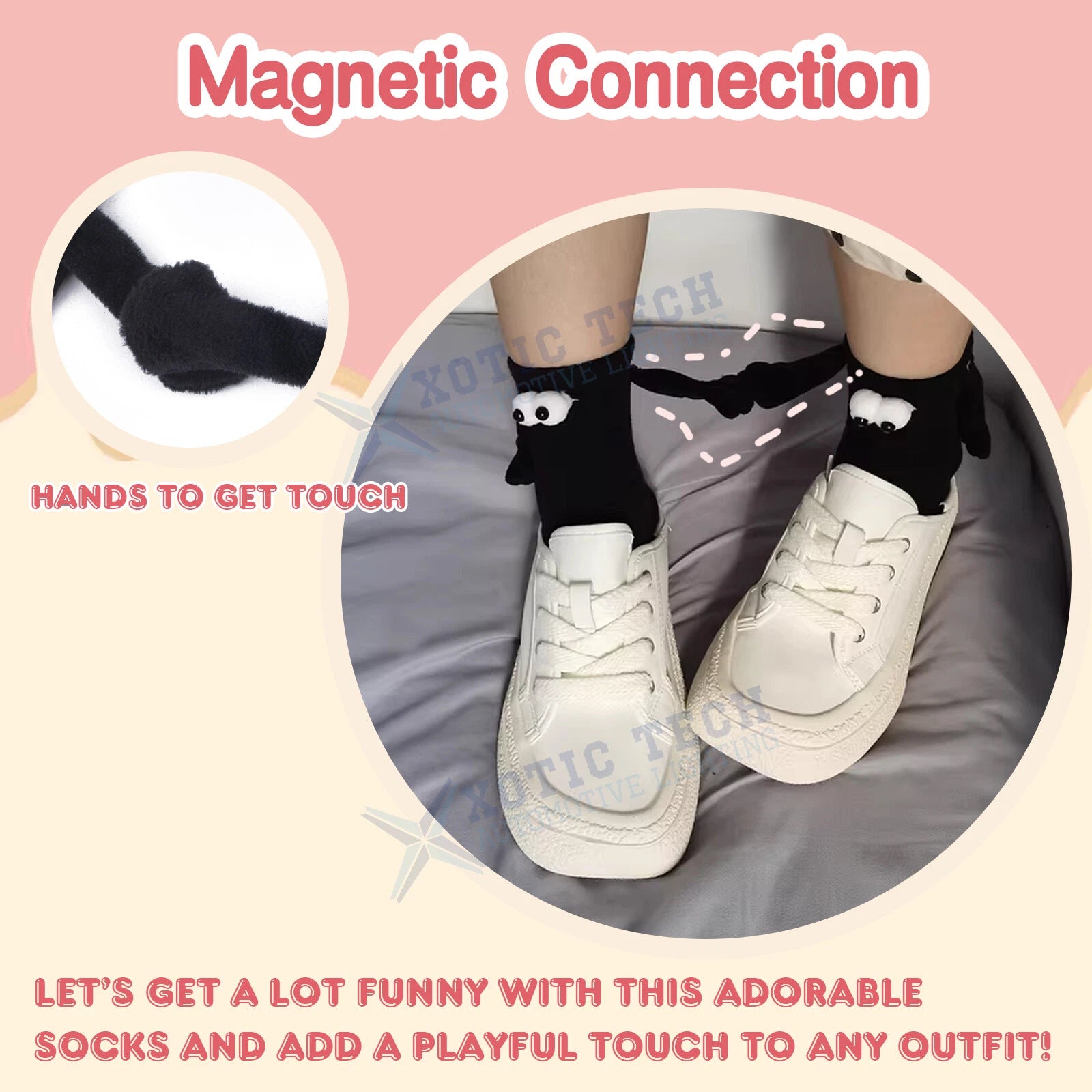 Black Holding Hands Socks for Universal (2000-2025)