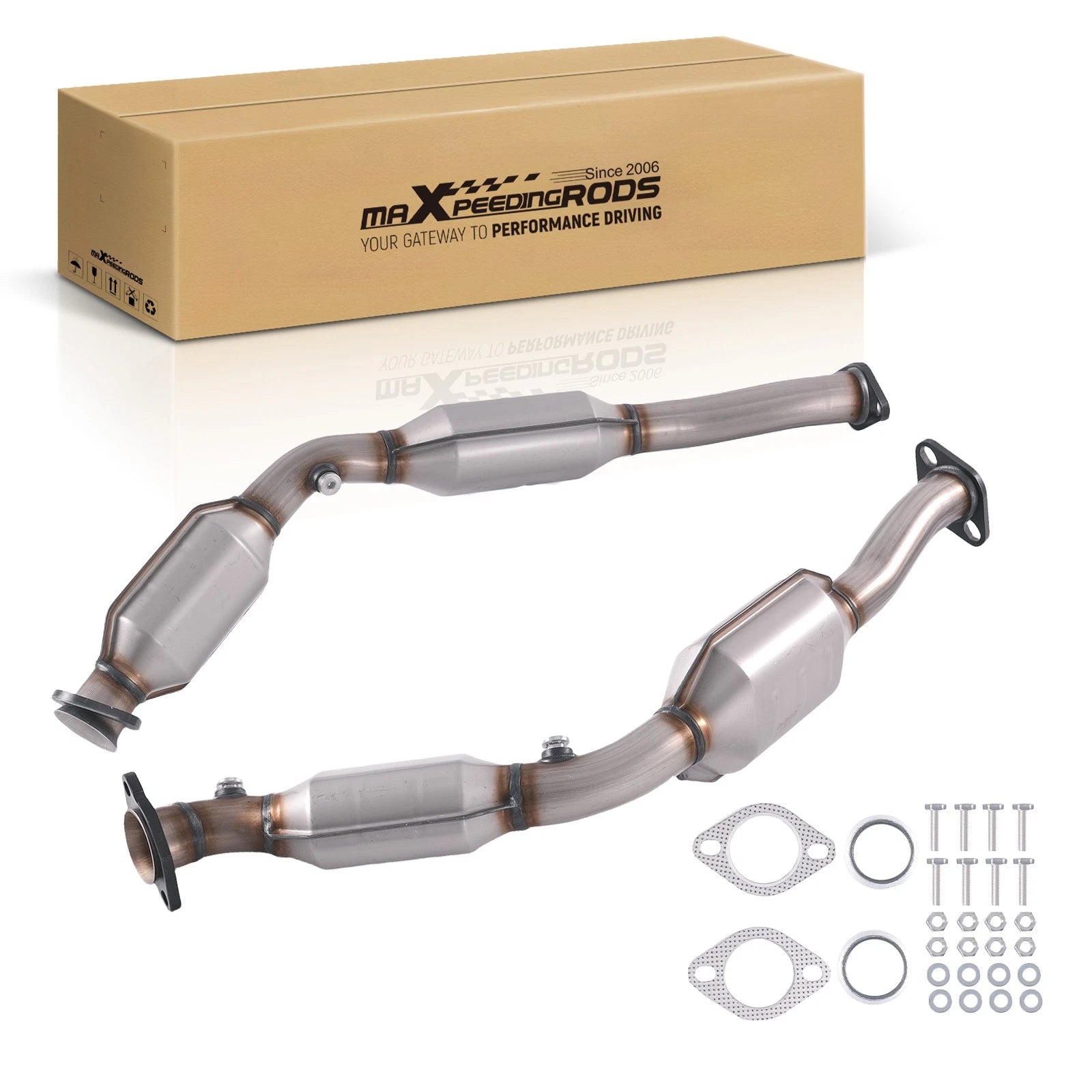 2X Catalytic Converter for Ford Crown Victoria 4.6L (2003–2011) Stainless Steel