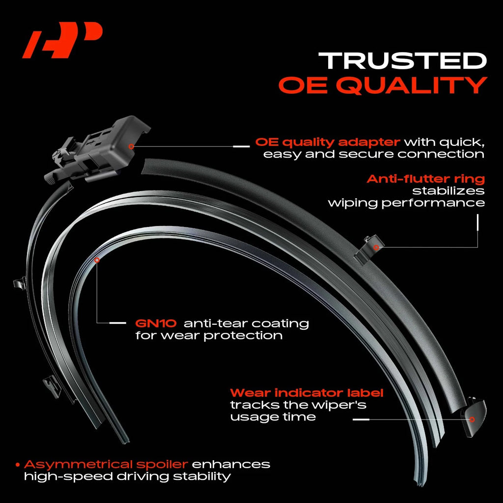 2X Front Windshield Wiper Blades for Nissan Pathfinder (2022-2024)