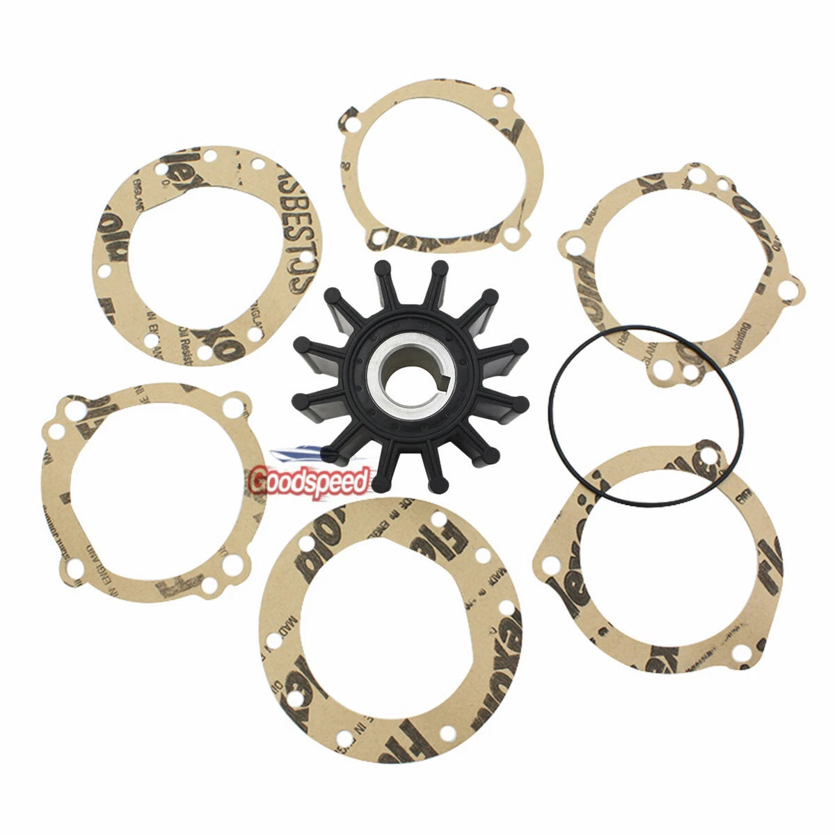Water Pump Impeller Kit for Sherwood Jabsco Volvo (10615K, 18948-0001, 09-702B)