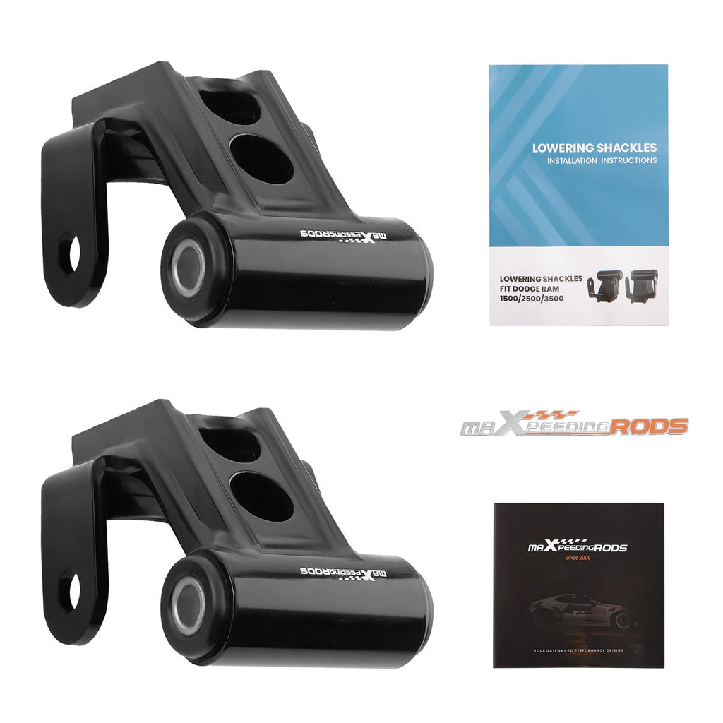 2X 2" Drop Lowering Shackles Leveling Kit for Dodge Ram 2500 3500 (2003–2013)
