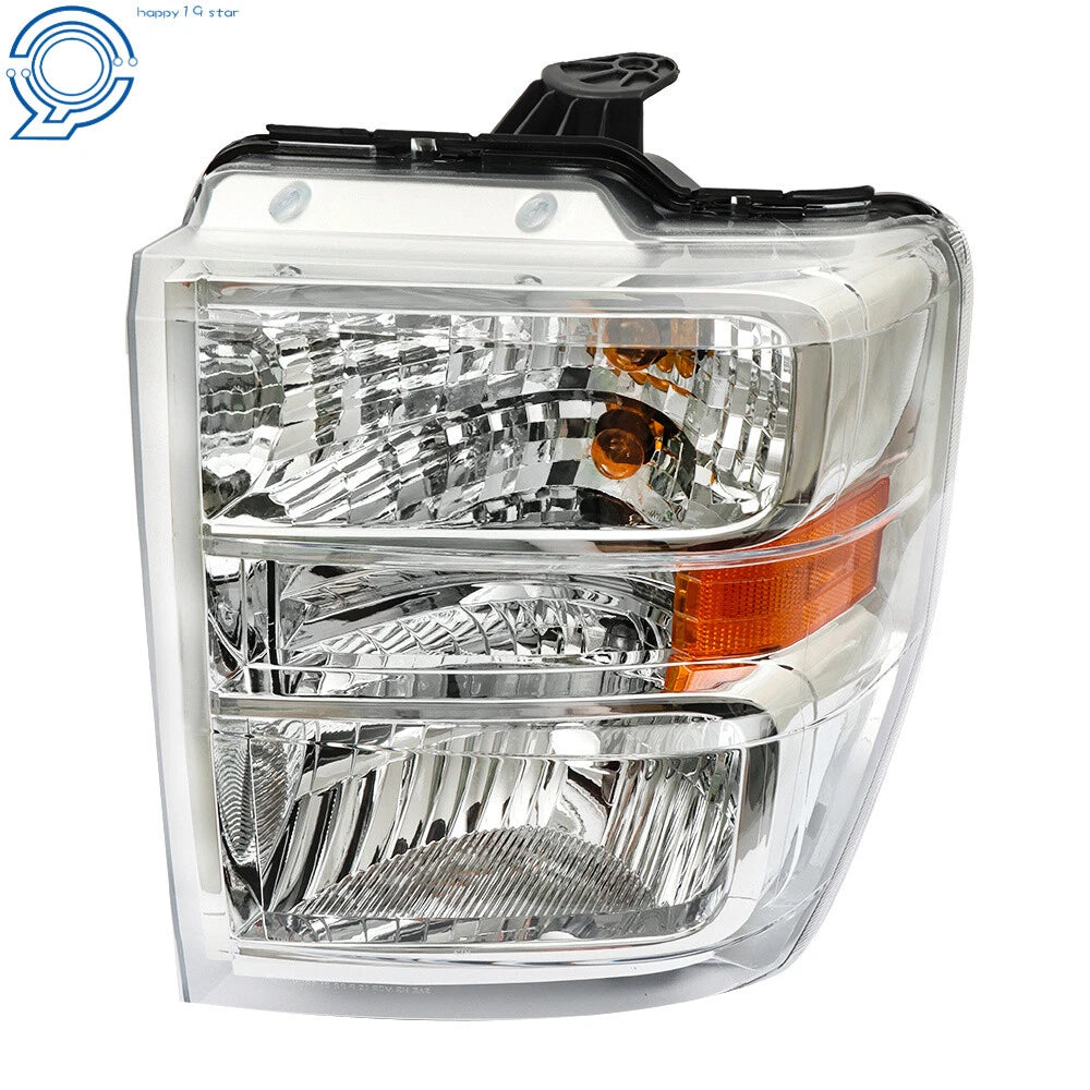 Left Headlight for Ford E150 E250 E350 E450 (2008–2014) Chrome Halogen