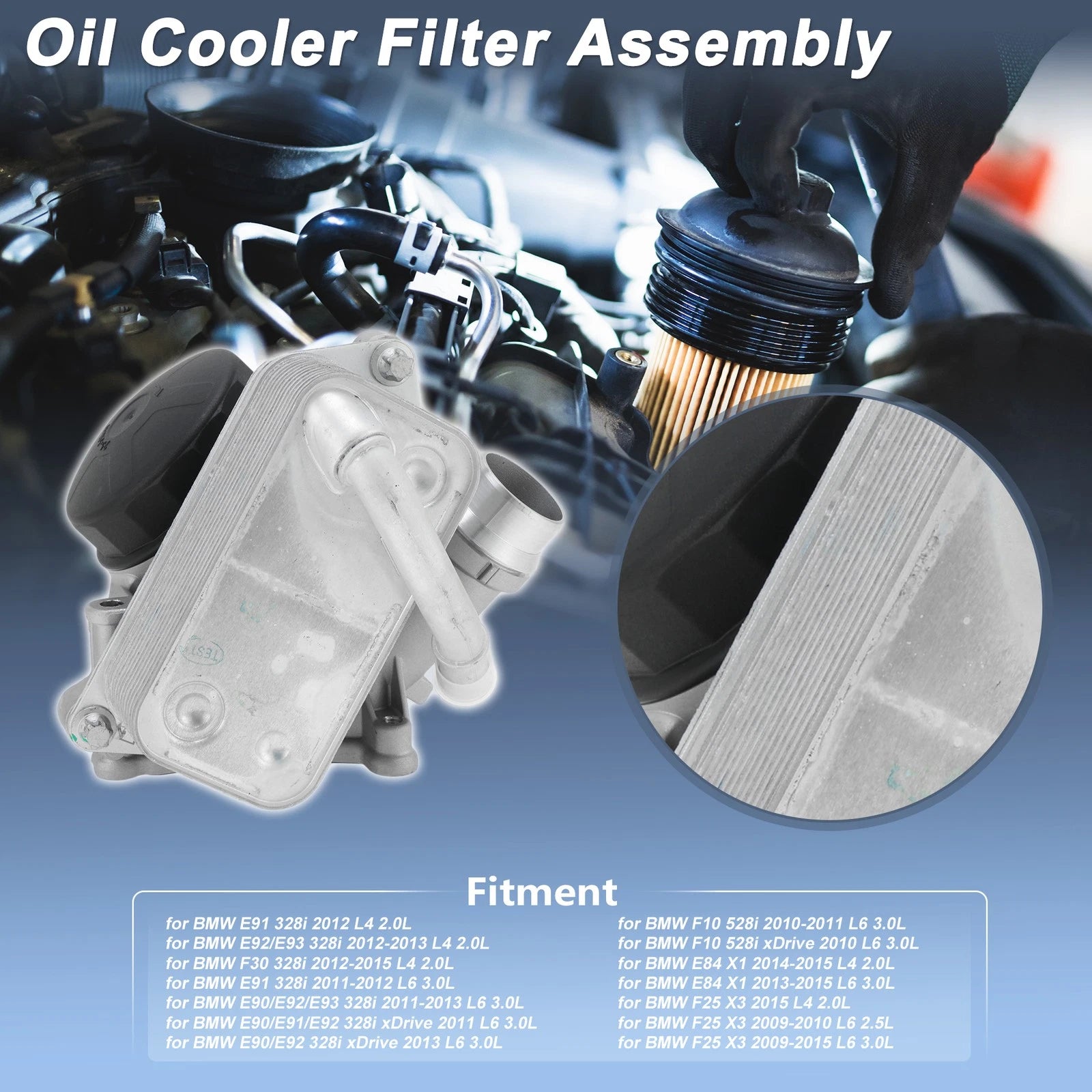 Engine Oil Filter Housing for BMW E91 328i (2012) No. 5989070201