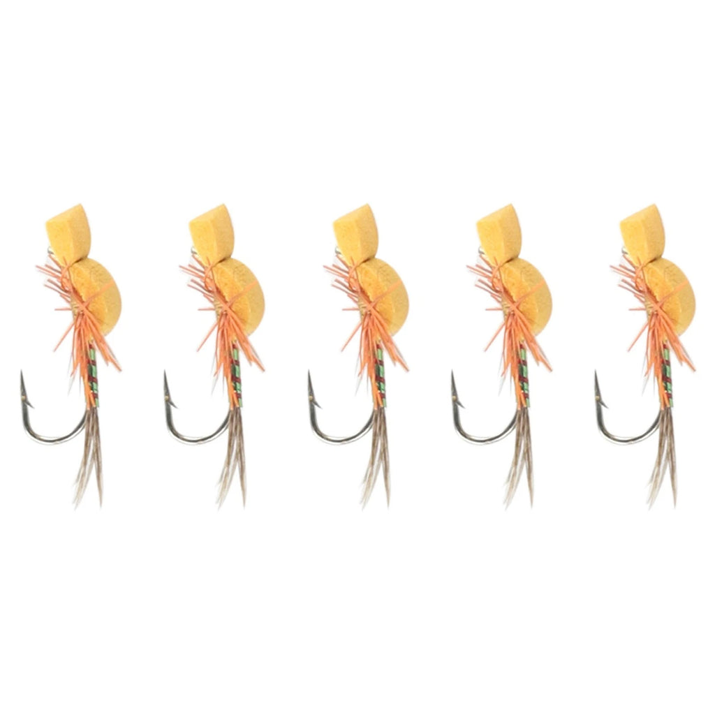Pack of 5 Floating Dry Fly Baits for Fishing