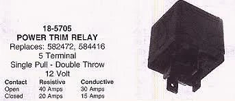 Trim Relay for Johnson Evinrude Mercury Outboards (586224, 879058, 18-5705, AP5705)