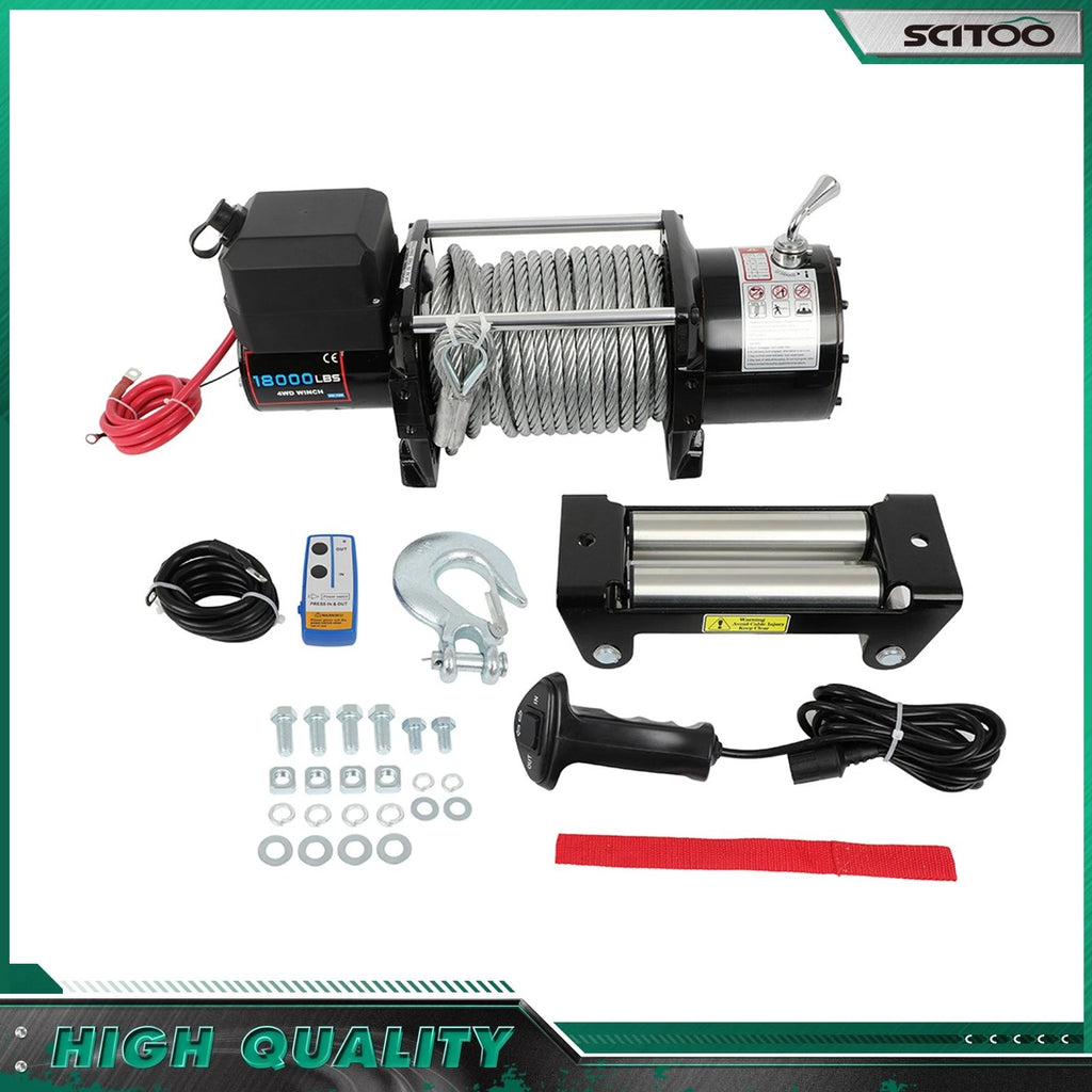 18000LB Winch 4 Way Roller Fairlead for Universal Use (Remote & Wireless)