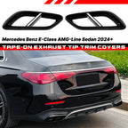 Rear Exhaust Muffler Pipe Tip Tailpipe Cover Trim for Benz E-Class (2024)