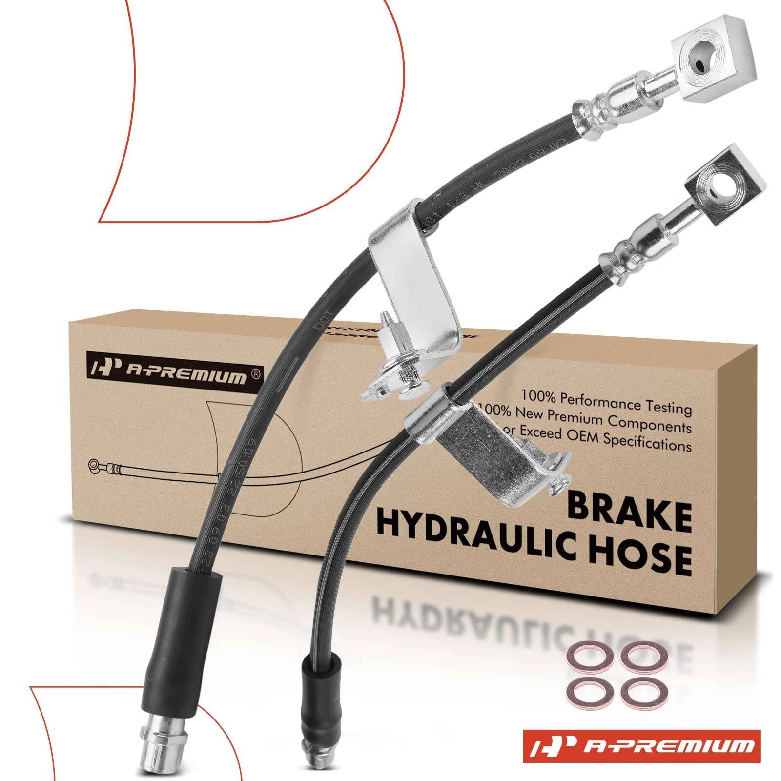 2X Front Brake Hydraulic Hose for Chevrolet Malibu (2004–2012)