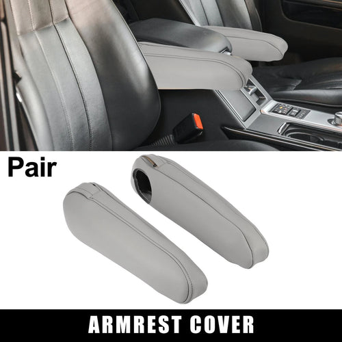 1 Pair Armrest Covers for Toyota Sienna (2011–2017) Leather Gray