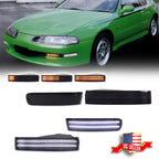 Set of 4 Smoked Front Bumper LED Marker Signal Lights for Honda Prelude (1992–1996)