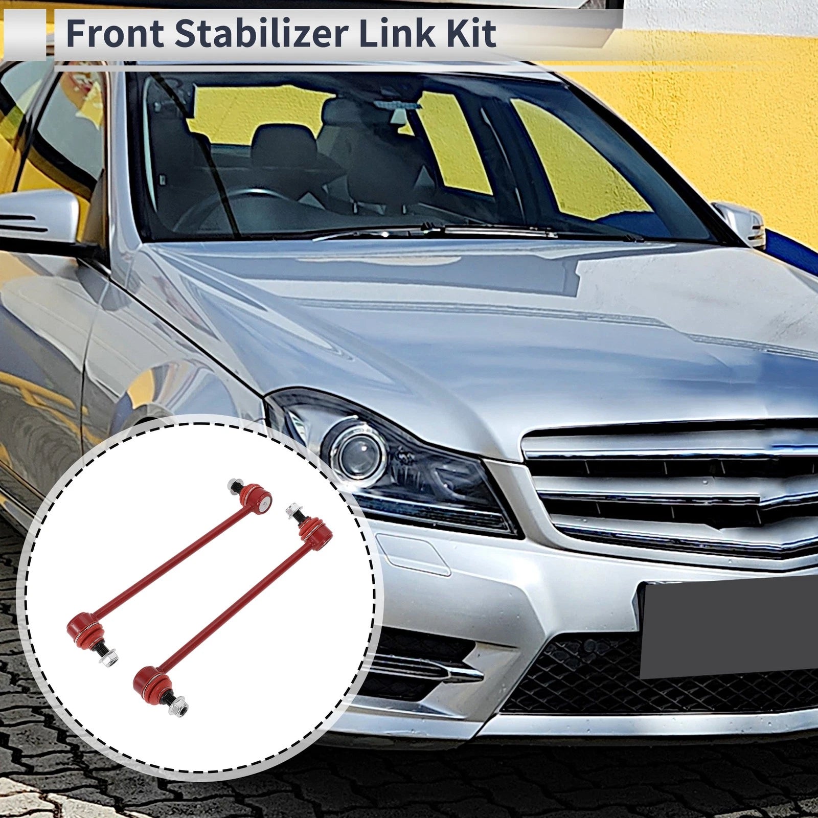 Set of 2 Front Stabilizer Bar Links for Mercedes-Benz C230 (2008–2009) No.K750335/K750336
