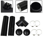 75mm Pipe Ducting Y Piece + Warm Air-Outlet Vent + Hose Clip for Diesel-Heater
