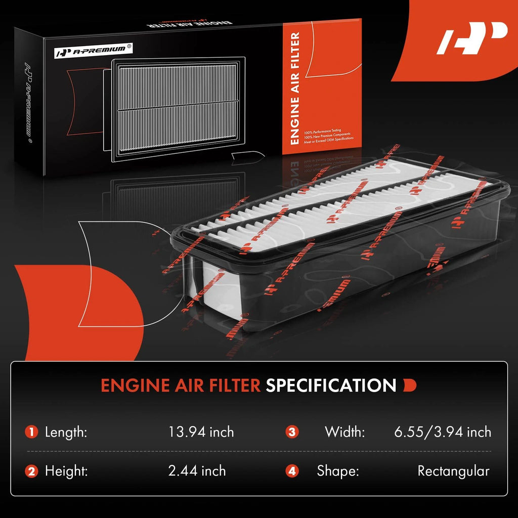 2-Pack Engine Air Filter for Toyota Tacoma Tundra 4Runner (2005-2015)
