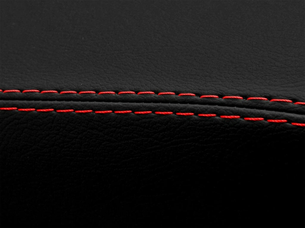 Leather Console Lid Armrest Cover for Toyota Camry (2002–2006) Red Stitch