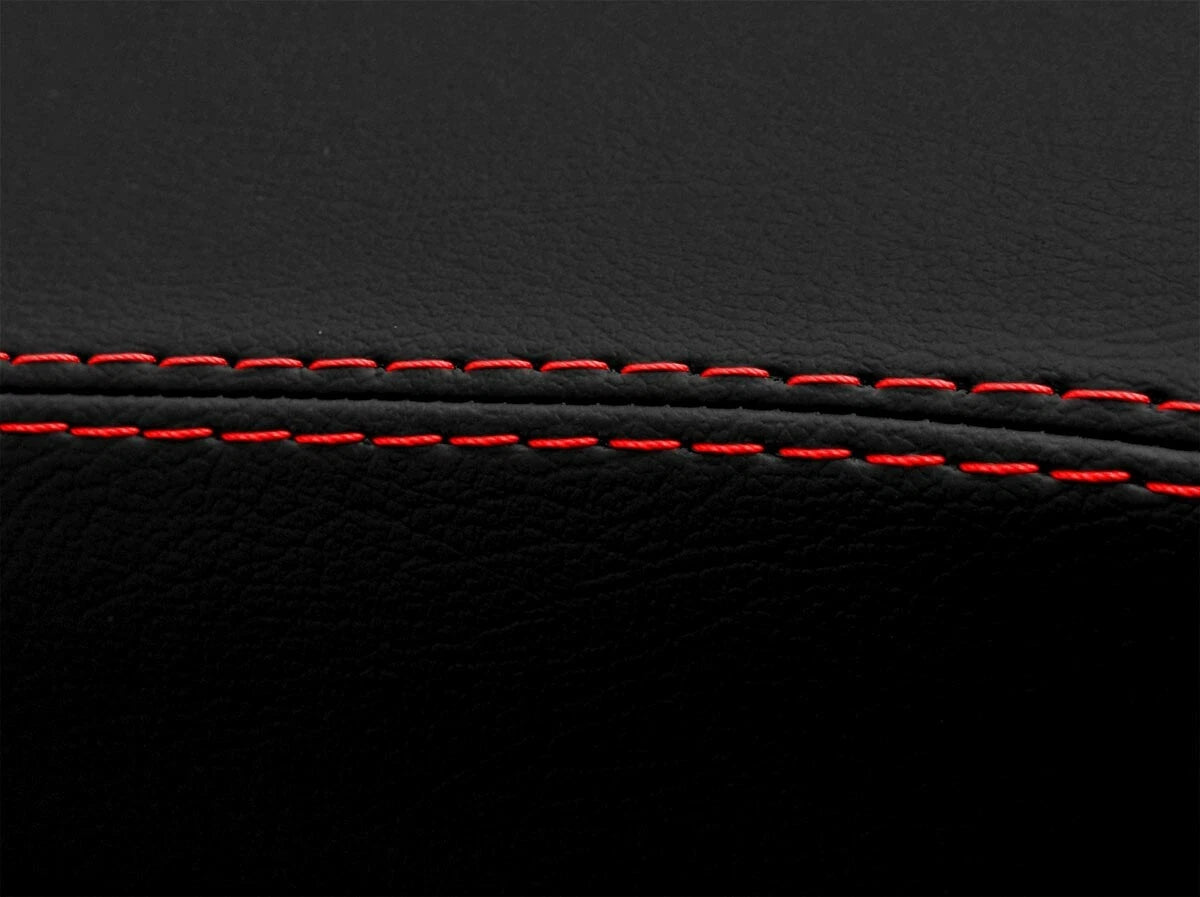 Leather Console Lid Armrest Cover for Toyota Camry (2002–2006) Red Stitch