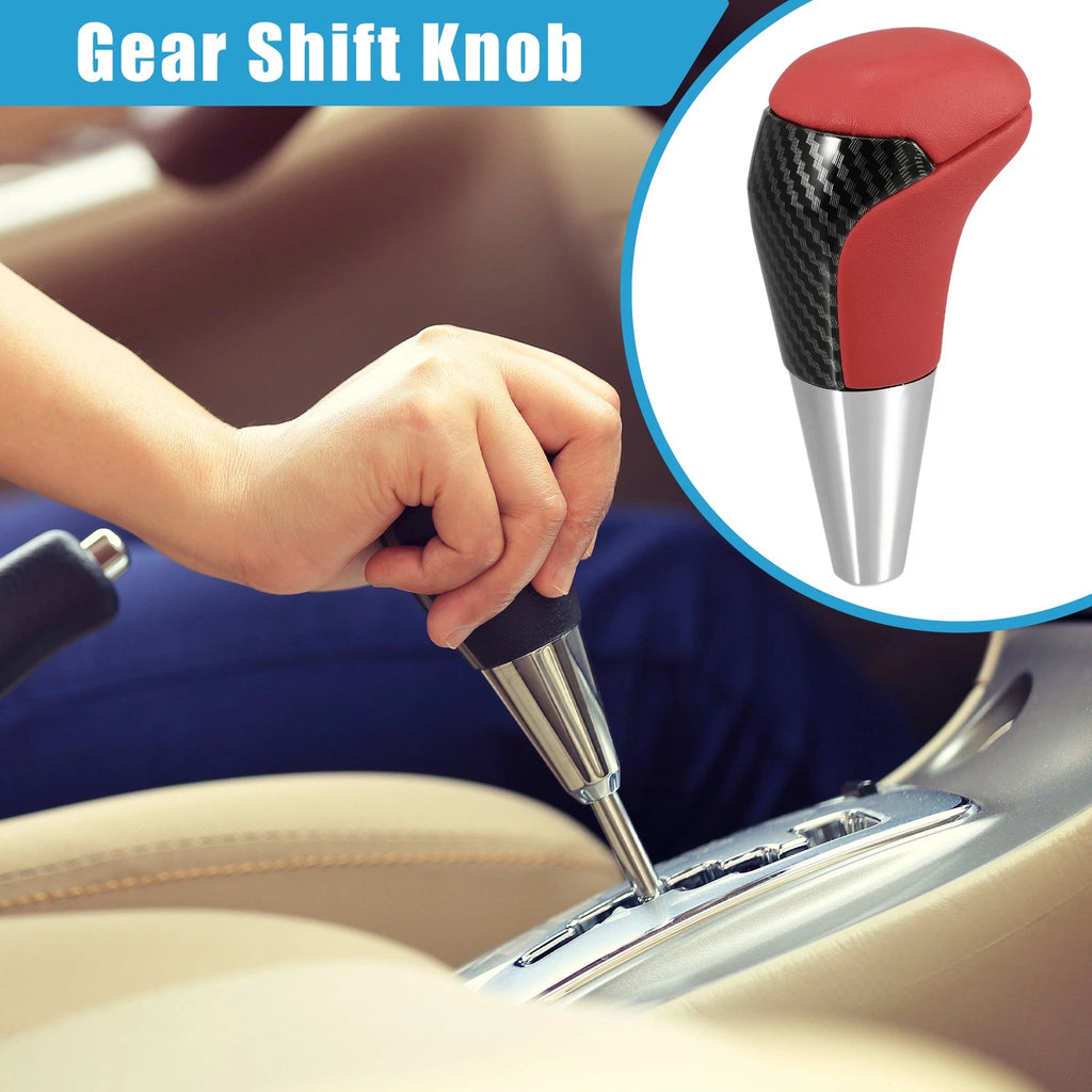 Gear Shift Knob for Toyota (Unpunched, Carbon Fiber Pattern, Red)