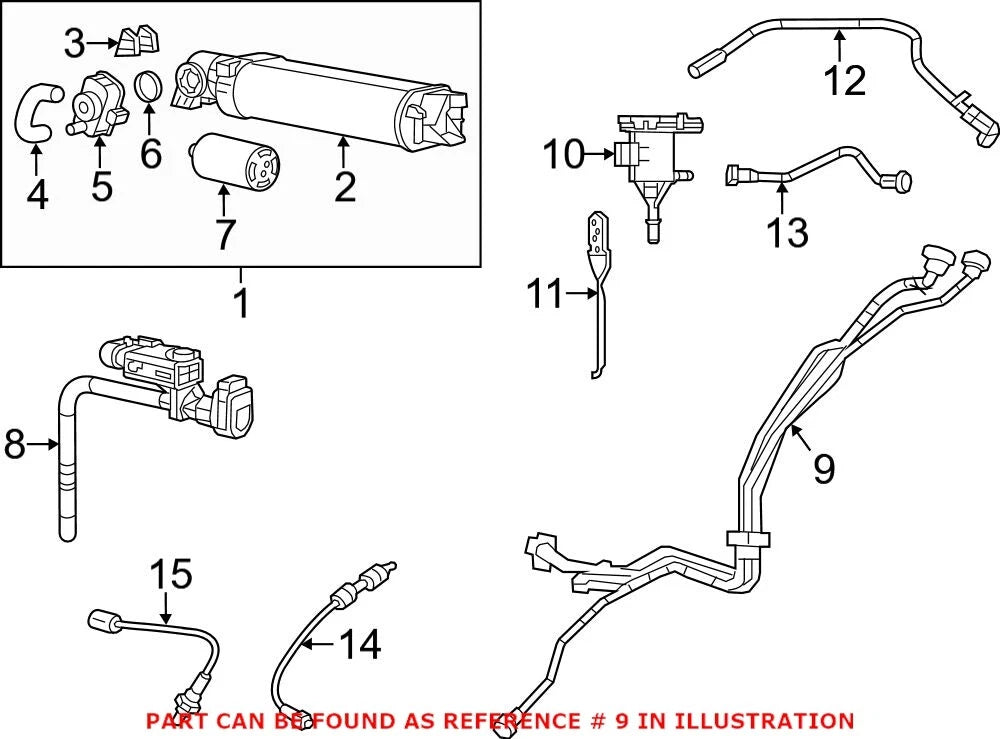 Genuine OEM Evaporative Emissions System Lines for Dodge (68072086AF)