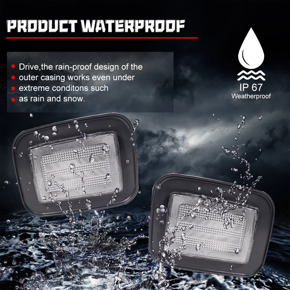 2X Front Clear Lens Parking Signal Light for Hummer H2 (2003–2009)