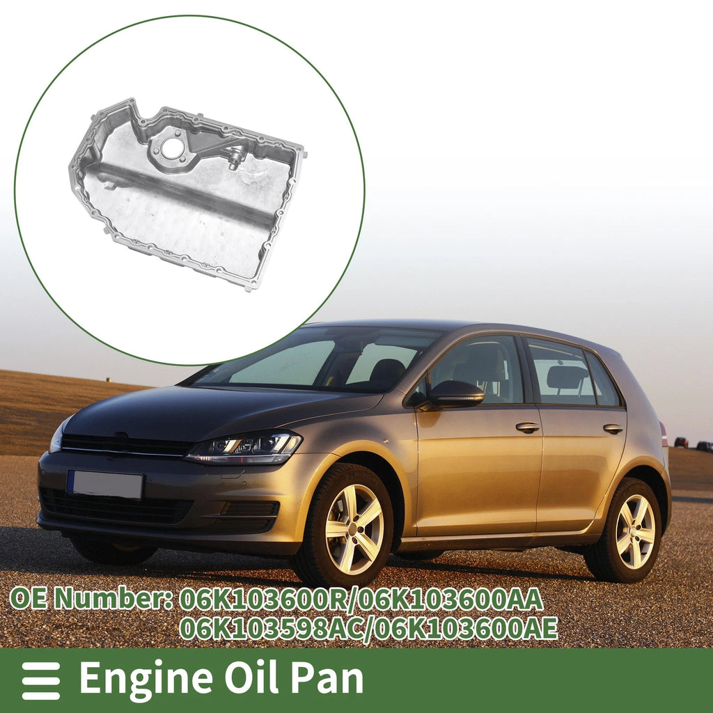 1 Pc Engine Oil Pan for Volkswagen Golf (2015–2019) No.06K103600R Aluminum