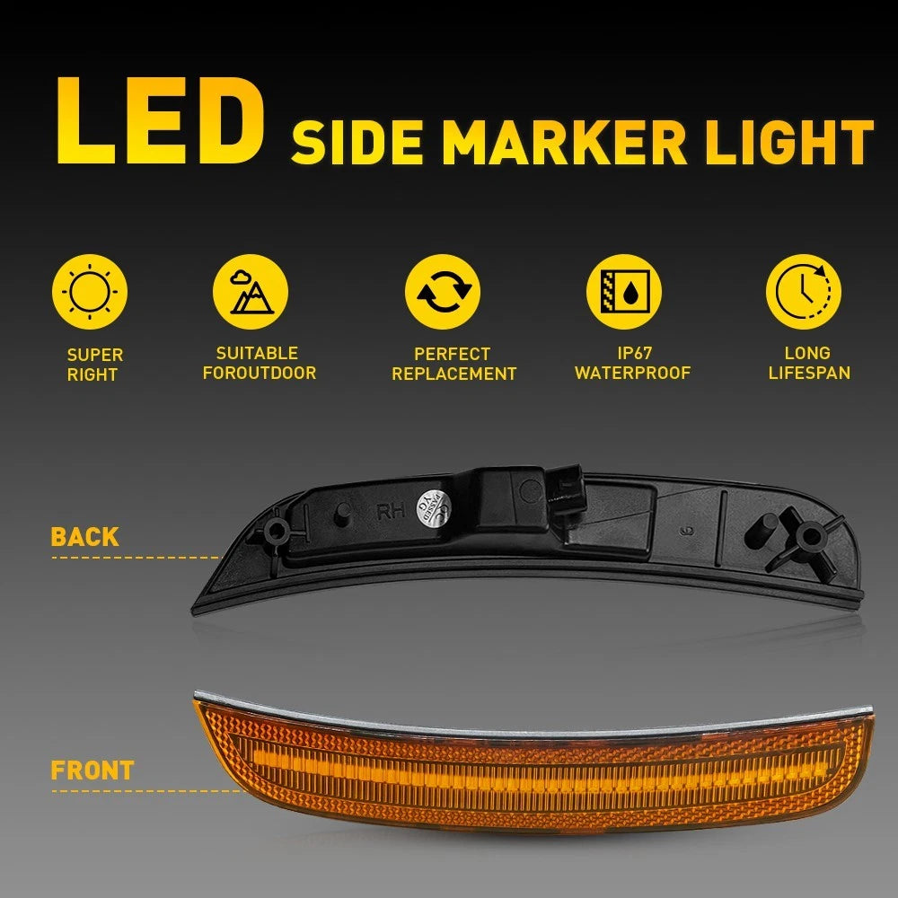 2X Amber LED Marker Side Lamps for Chrysler 300 (2015–2023)