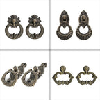 Set of 10 Vintage Drop Ring Handles for Cabinets and Drawers