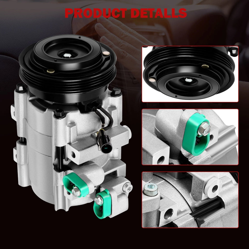 A/C Compressor with Clutch for Kia Sorento V6 3.5L (2003–2006)