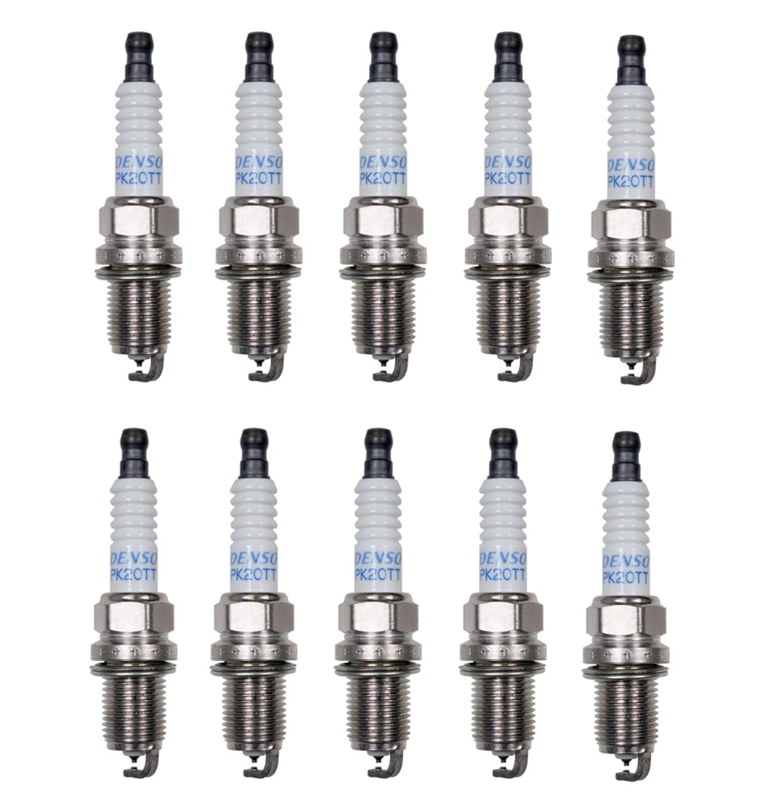 Set of 10 Denso Platinum TT Spark Plugs Gap 0.040 for Dodge Ram 2500 3500