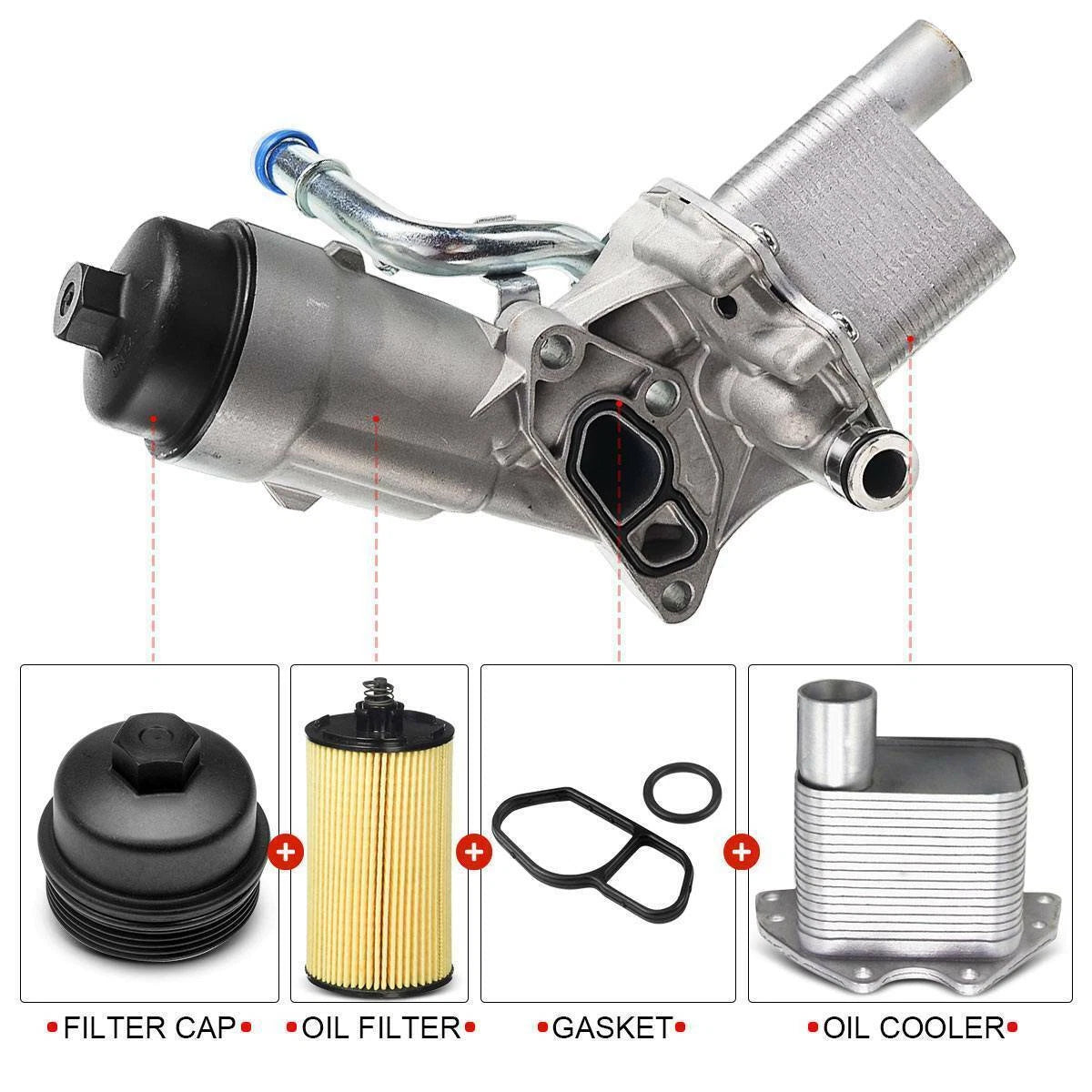 Engine Oil Cooler Filter Housing Adapter for Chevy Cruze Sonic Trax (2011–2020)