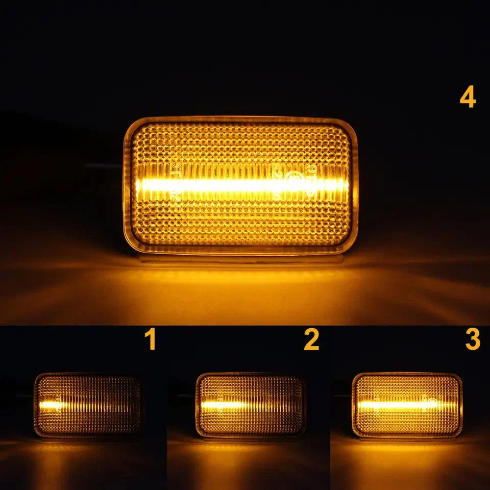 Pair Clear LED Side Marker Turn Signal Light for Porsche 911 964 993 Golf MK2