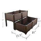 2X Raised Garden Bed Planter for Elevated Flower Vegetable Growing