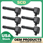 Set of 6 Ignition Coils for Acura RL TL TSX ZDX Honda Accord Odyssey Pilot UF603
