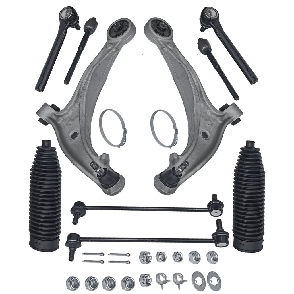 10PC Front Lower Control Arms Sway Bar Tie Rods for Honda Odyssey (2005–2010)