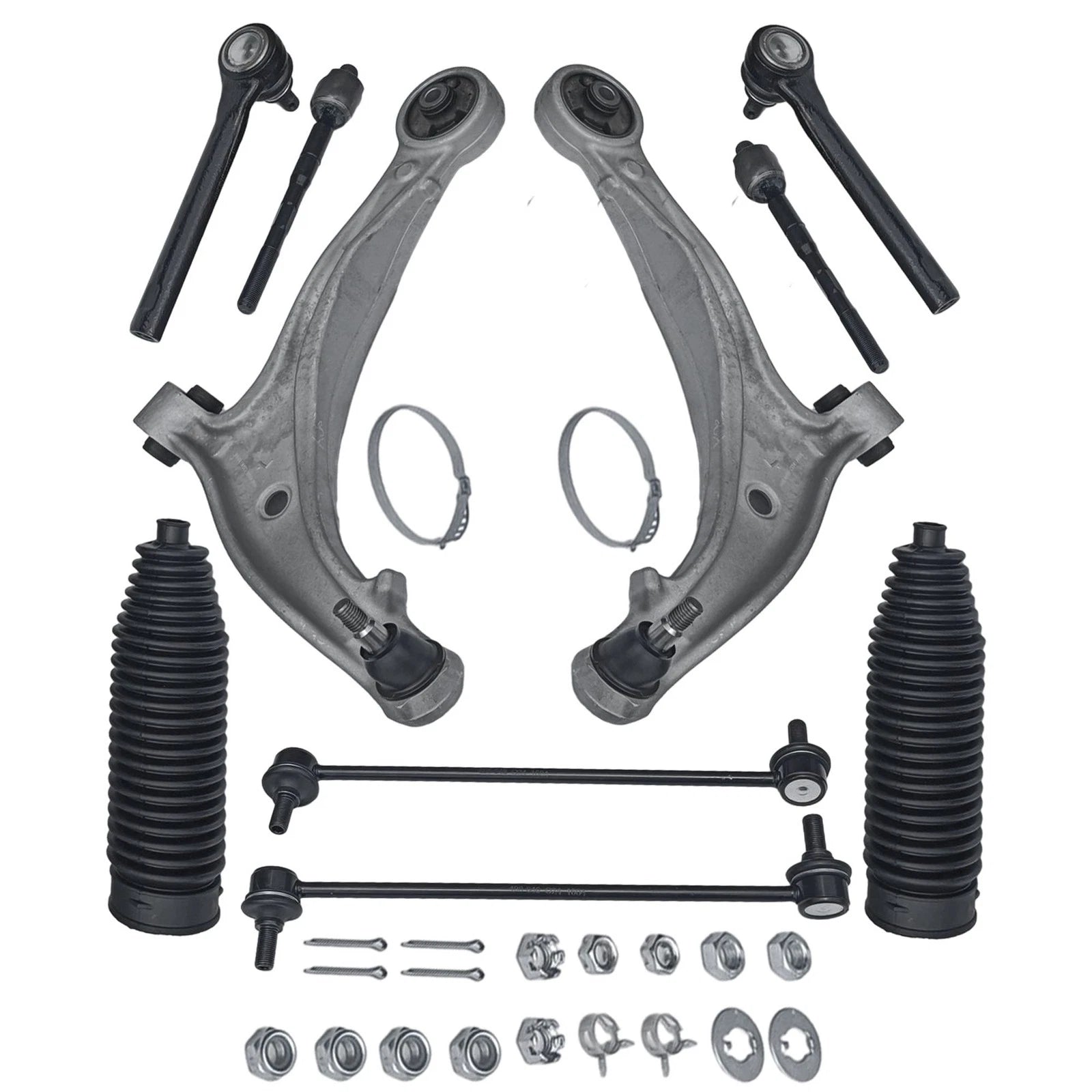 10PC Front Lower Control Arms Sway Bar Tie Rods for Honda Odyssey (2005–2010)