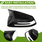 Mirror Cover Cap Replacement Black for Mercedes-Benz A-Class W176 (2012-2017)