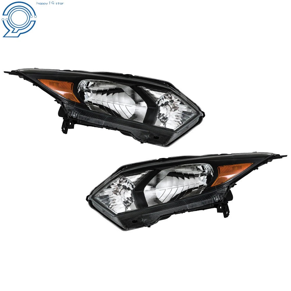Pair Black Headlamps for Honda HR-V (2016–2018)