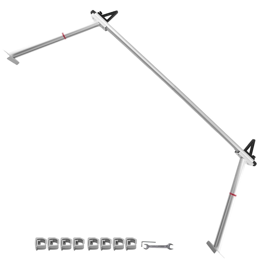 2Pcs Adjustable Aluminum Ladder Rack for Universal Trucks (71in, 800lbs)